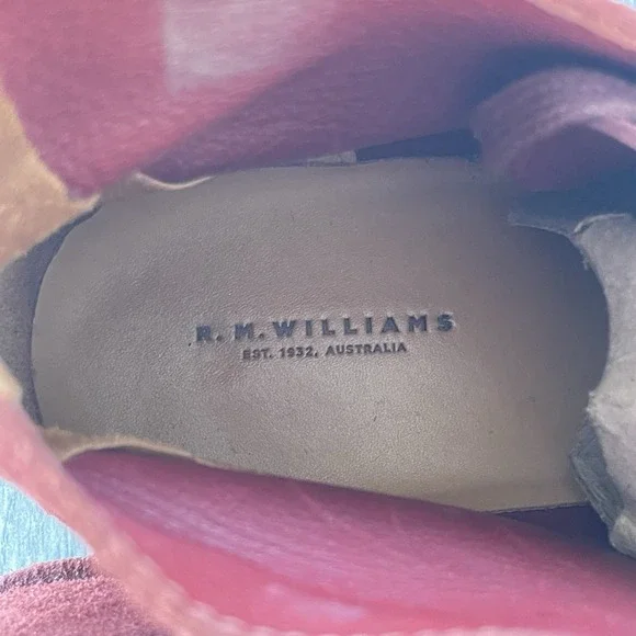 RM Williams Desert Chukka Boots Men 11 / AU 10 Red Suede Leather Lace Australia